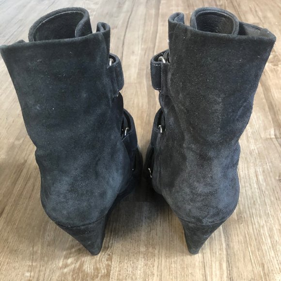 Isabel Marant Scarlet Suede Leather Wedge Boots - Picture 2 of 4